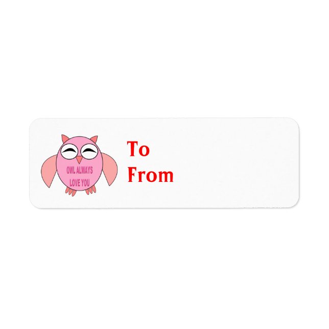 Niedliche Liebe-Message-Owl Benutzerdefinierte akt (Vorne)