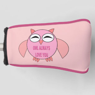 Niedliche Liebe-Nachricht Owl Golf Putter Abdeckun Headcover