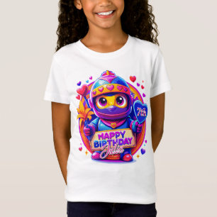 Niedliche Liebe & Ninja-Themenkunst, Geburtstagsge T-Shirt