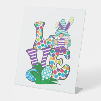 Niedliche Liebe Ostern Bunny Egg Jagen Ostergenom Sockelschild