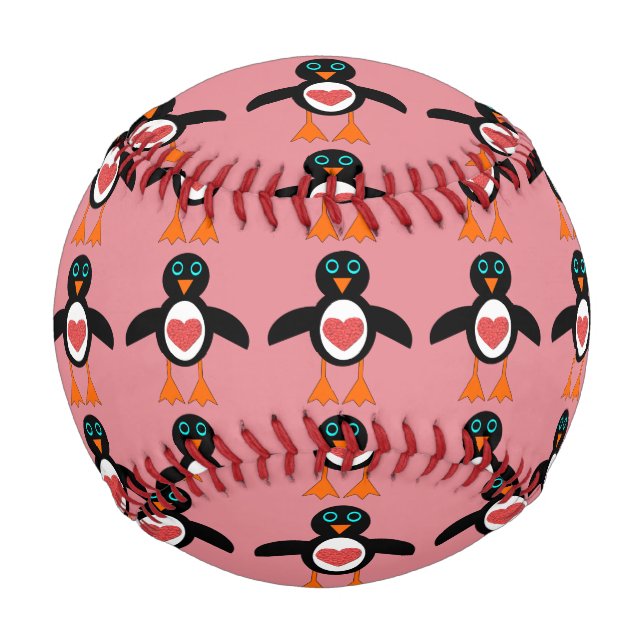 Niedliche Liebe Penguin Baseball (Vorderseite)