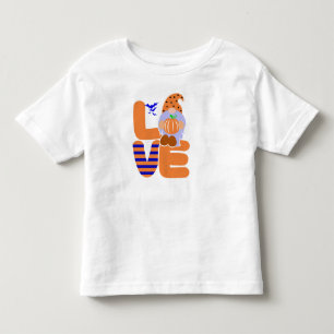 Niedliche Liebe, Pumpkin Print Halloween Gnome Kle Kleinkind T-shirt