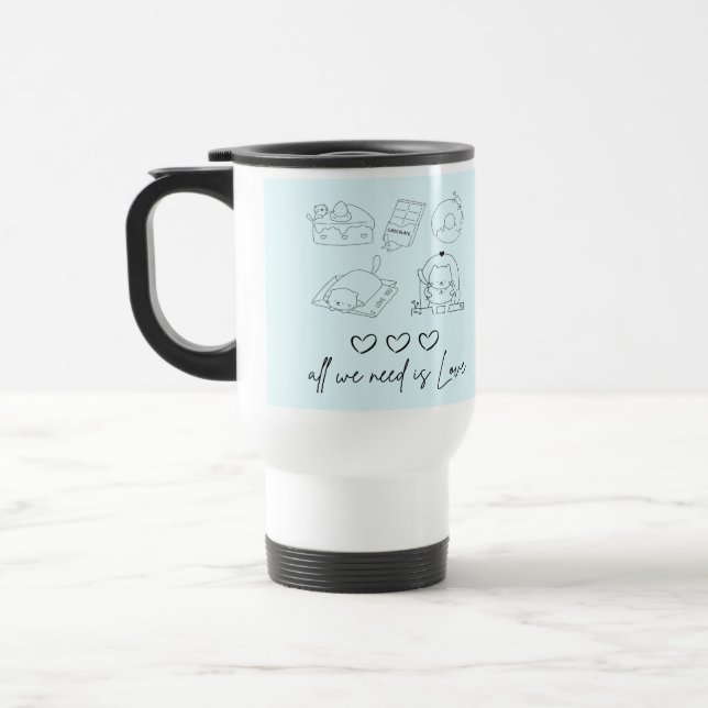 niedliche Liebe Reisebecher (Links)
