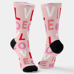 Niedliche Liebe Rosa Socken