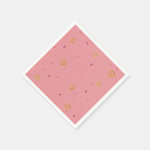 Niedliche LIEBE   Rose von Lachs Rosa   Serviette