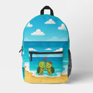 Niedliche Liebe Schildkröten Adortable Cartoon C Bedruckter Rucksack
