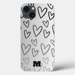 niedliche Liebe Schwarzweiß personalisiertes Telef Case-Mate iPhone Hülle