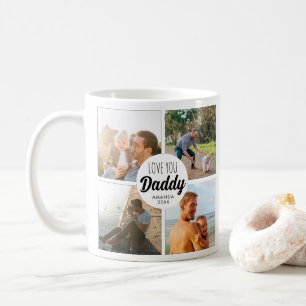 Niedliche Liebe Sie 'Daddy' Custom Foto Collage Kaffeetasse
