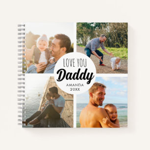 Niedliche Liebe Sie 'Daddy' Custom Foto Collage Notizbuch