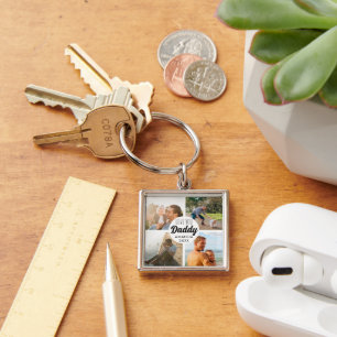 Niedliche Liebe Sie 'Daddy' Custom Foto Collage Schlüsselanhänger
