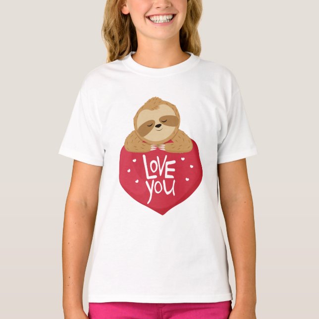 Niedliche Liebe Sie Valentinstag T-Shirt (Vorderseite)