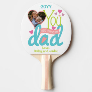 Niedliche Liebe Sie Vater Vatertag Foto Tischtennis Schläger