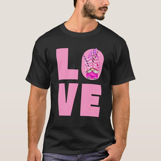 Niedliche Liebe Sommergenom Frauen Rosa Erdbeere T-Shirt (Vorderseite)