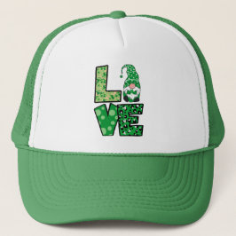 Niedliche Liebe St Patrick's Day Truckerkappe