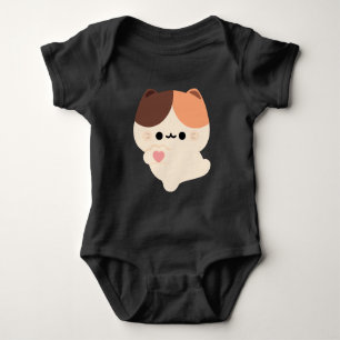 Niedliche Liebe Tortie Cat Baby Strampler