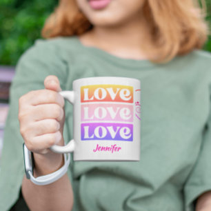 Niedliche Liebe Valentinstag Personalisierte Mug Kaffeetasse