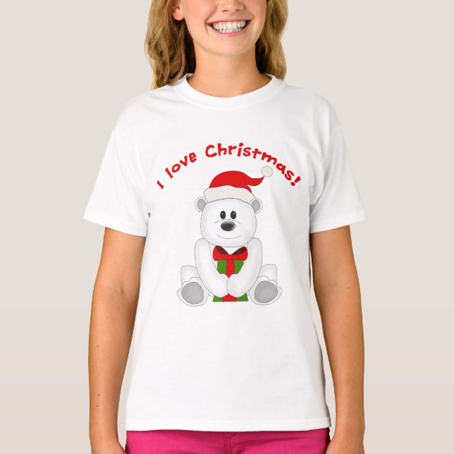 Niedliche Liebe-Weihnachtskunst des Teddy-Bärn-I Sweatshirt (Vorderseite)