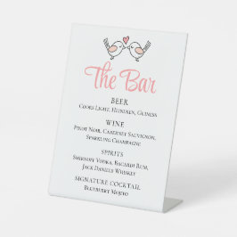 Niedliche Liebesgeburten Schwarz Rosa Lovebirds Ho Sockelschild