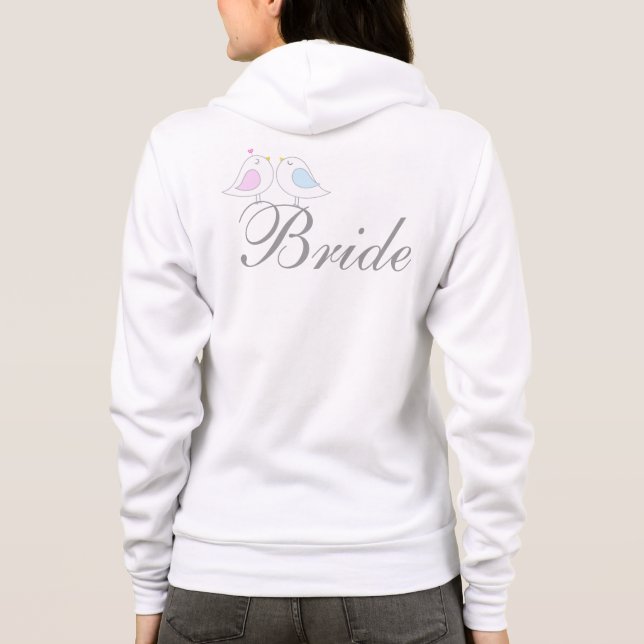 Niedliche Liebesvögel BRIDE Hoodie (Rückseite)