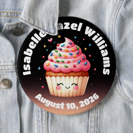 Niedliche L'il Cupcake Candy Sprinkles Kinderdusch Button