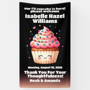 Niedliche L'il Cupcake Sprinkles Baby Dusche Willk Banner