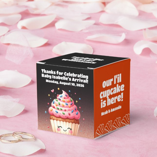 Niedliche L'il Cupcake Sprinkles Baby Dusche Willk Geschenkschachtel (Hochzeit)
