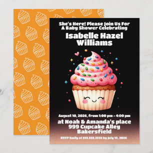Niedliche L'il Cupcake Sprinkles Kinderdusche Einladung