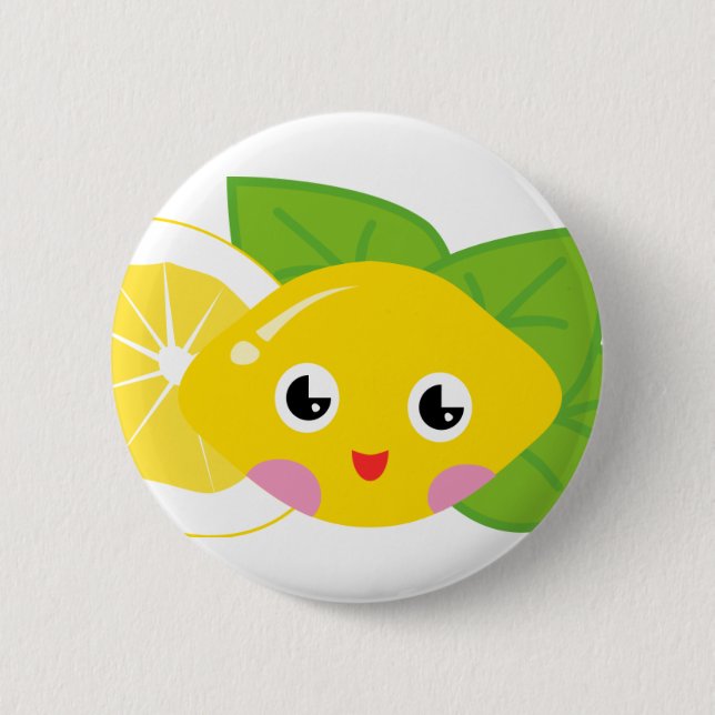 Niedliche Lil Zitrone Button (Vorderseite)