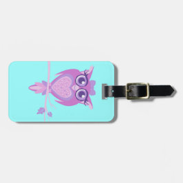 Niedliche lila Aqua-Kids Uu angepasste Gepäckmarke Gepäckanhänger