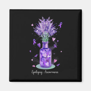 Niedliche Lila Blume Nationale Epilepsie Bewusstse Magnet