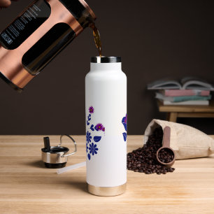Niedliche Lila Blume Trinkflasche