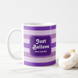 Niedliche Lila Glaube Bibel Verse Hoffnung und Gla Kaffeetasse
