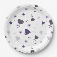 Niedliche lila Herzen, die alle in die Seele heben