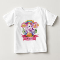 Niedliche Lila Mädchen Unicorn Rainbow Individuell