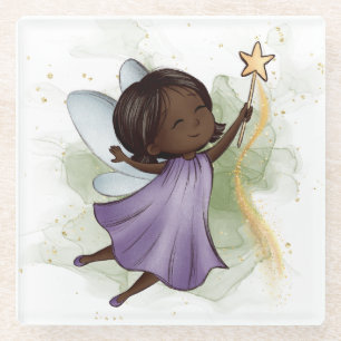 Niedliche Lila Mairy Holding Star Wand Glasuntersetzer