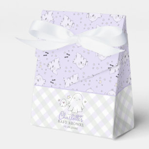 Niedliche Lila Mama und Baby Ghost Baby Dusche Geschenkschachtel