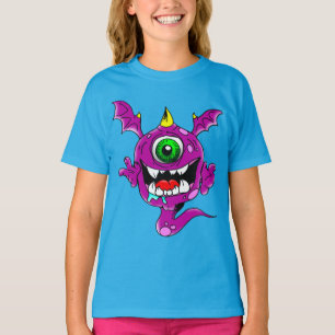 Niedliche Lila Menschen essen Monster T-Shirt