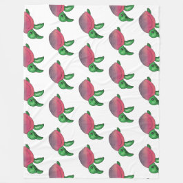 Niedliche Lila Muschel Meeresschildkröte Fleecedecke