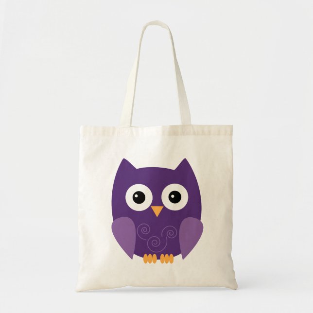 Niedliche Lila Owl Kids Trick oder Trete Tragetasche (Vorne)