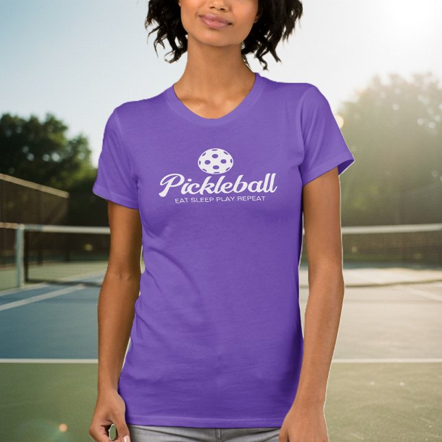Niedliche lila Pickleball-Schlankheit für Frauen z T-Shirt (Von Creator hochgeladen)