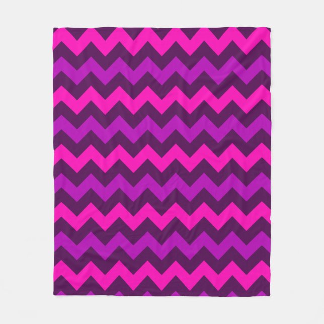 Niedliche Lila rosa Chevrons Mittelfläschchen Fleecedecke (Vorderseite)