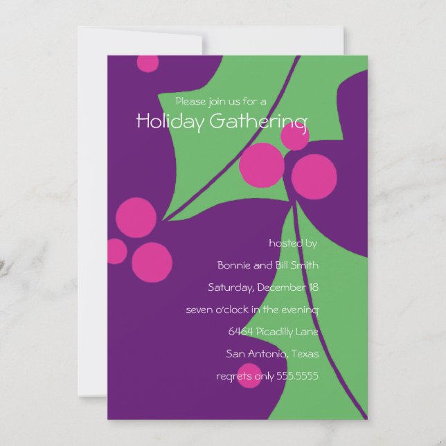 Niedliche Lila Rosa-Holys-Feier Einladung (Vorderseite)