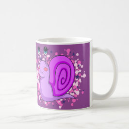 Niedliche lila Schnecke Tasse