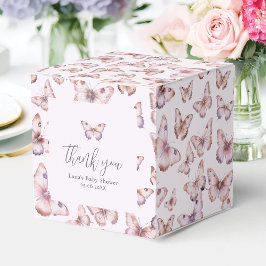 Niedliche Lila und rosa Schmetterlingsdusche Geschenkschachtel