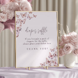 Niedliche Lila und rosa Schmetterlingsfleckenkleid Poster