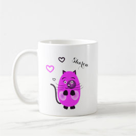 Niedliche Lilatkatze Kaffeetasse