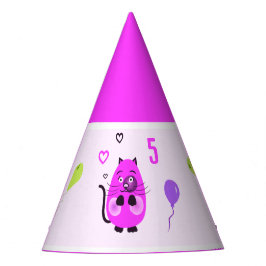 Niedliche Lilatkatze Partyhütchen