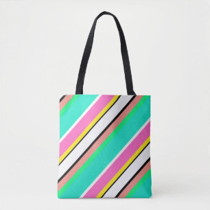 Niedliche Linie Grün-Rosa-Taschen-Tasche