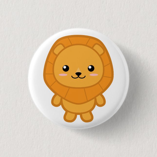Niedliche Lion Button (Vorderseite)