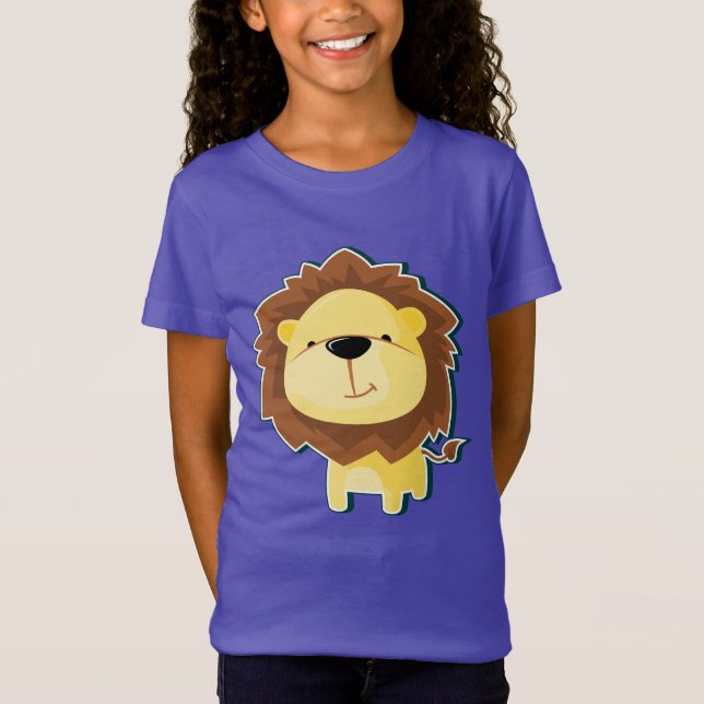 Niedliche Lion Illustration T-Shirt (Vorderseite)